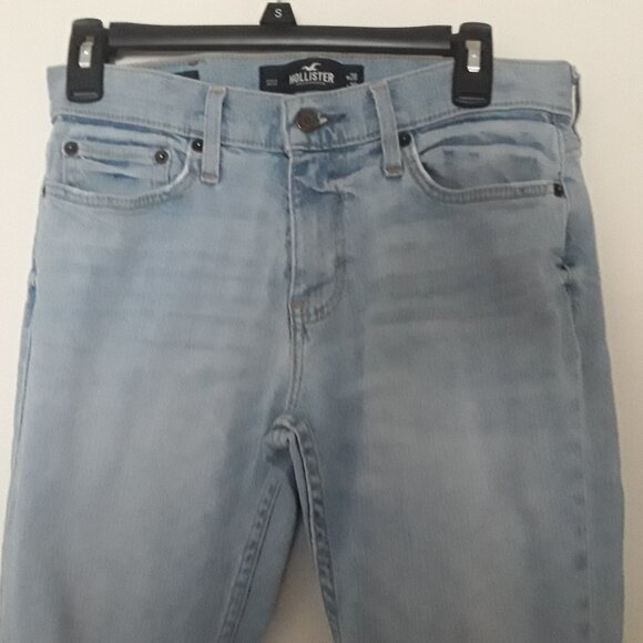 Hollister mens 28x30 stonewash blue slim straight epic flex jeans - Picture 2 of 7